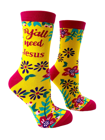 Women's Y'all Need Jesus Socks