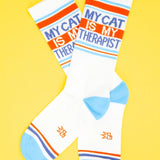 Men's Cat Is My Therapist Socks