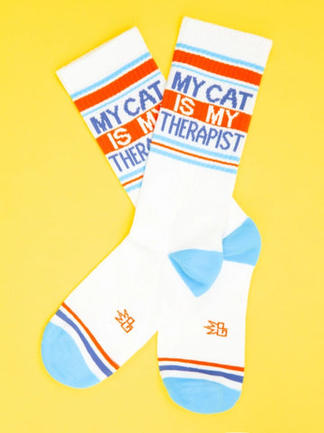 Men's Cat Is My Therapist Socks