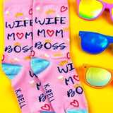 Women's Wife Mom Boss Socks