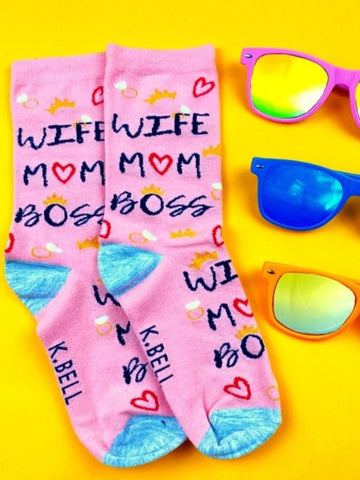 Women's Wife Mom Boss Socks