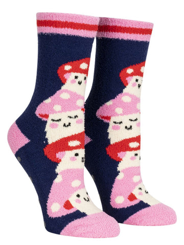 Women's Fuzzy Magic Mushrooms Socks