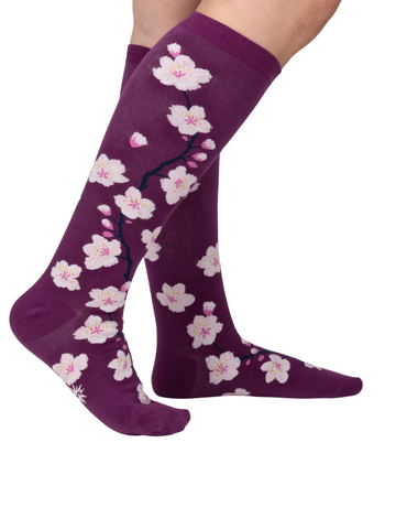 Women's Cherry Blossoms Knee High Socks