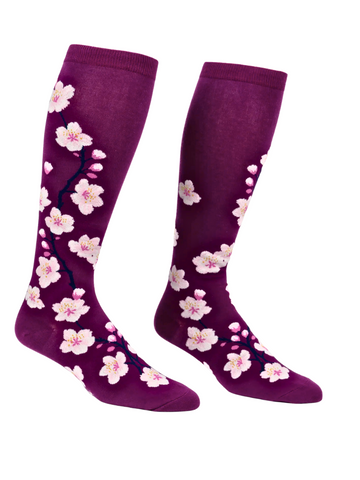 Women's Cherry Blossoms Knee High Socks