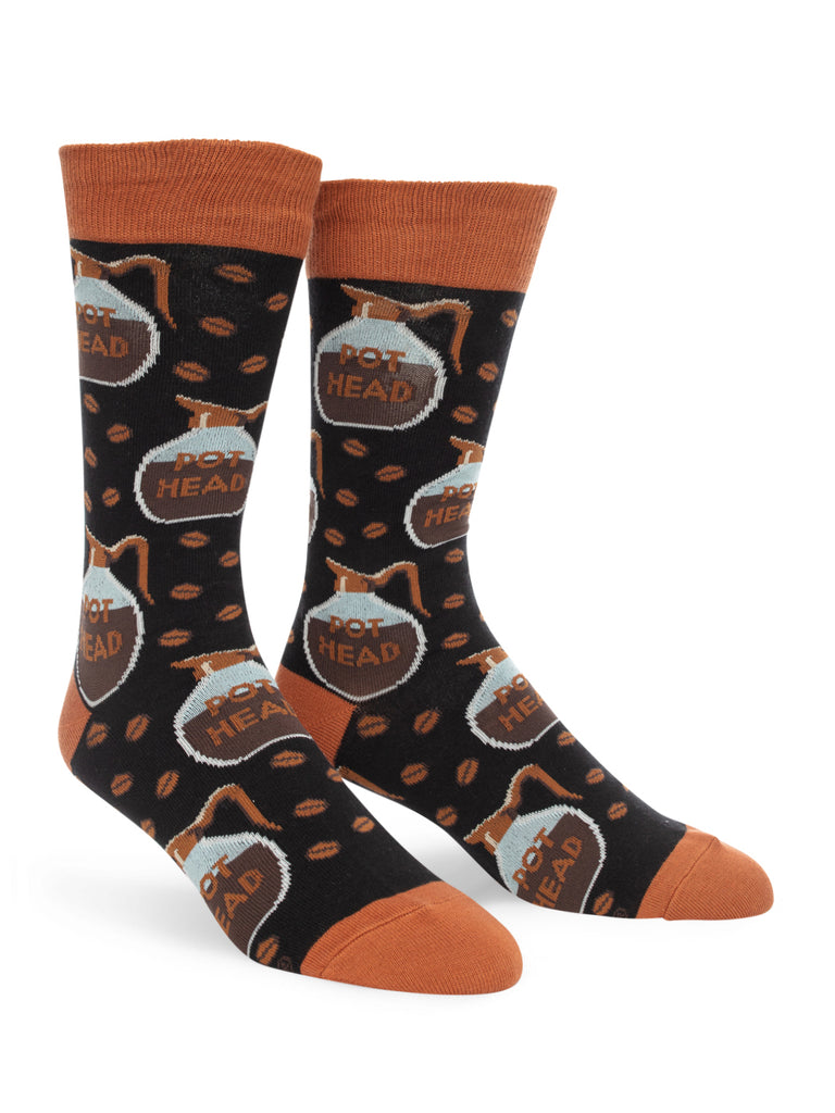 pothead socks Men's Socksmith Pot Head Crew Socks Black