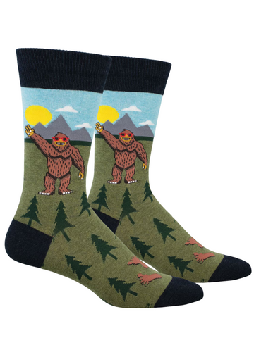 Men's Peace Out Bigfoot Socks