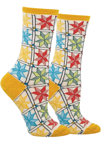Women's Quilting Pattern Socks
