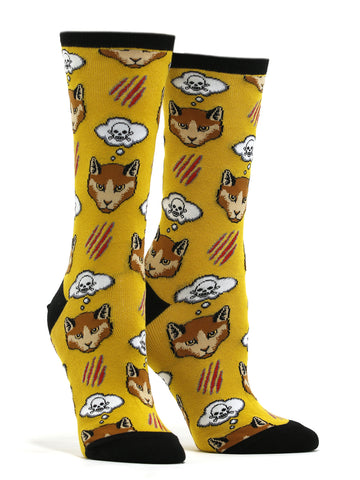 Women's Moody Cat Socks