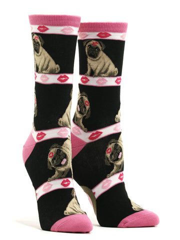 Women's Pugs And Kisses Socks