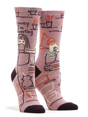 Women's Go Away I'm Introverting Socks