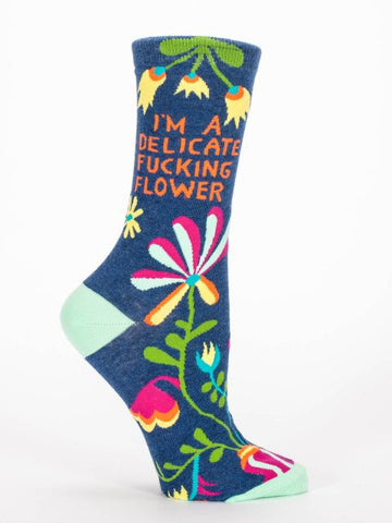 Women's I'm A Delicate Fucking Flower Socks