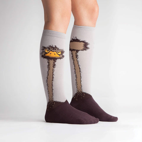 Women's Funky Ostrich Knee High Socks