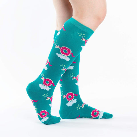 Women's Donuticorn Knee High Socks