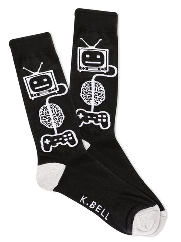 Men's Video Game Brain Socks