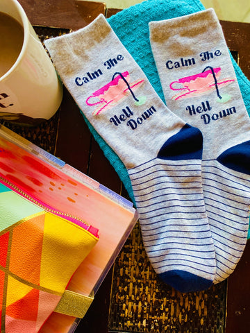 Women's Calm The Hell Down Socks