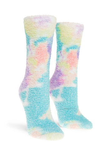 Women's Tie Dye Plush Slipper Socks