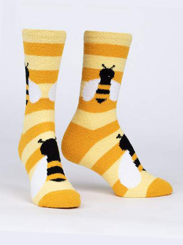 Women's Fuzzy Bee Socks