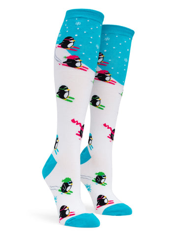 Women's Downhill Penguins Knee High Socks