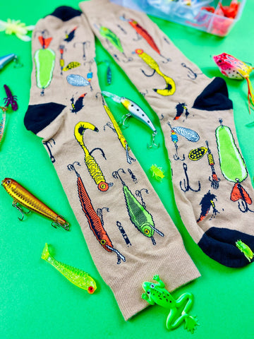 Men's New Fishing Lures Socks