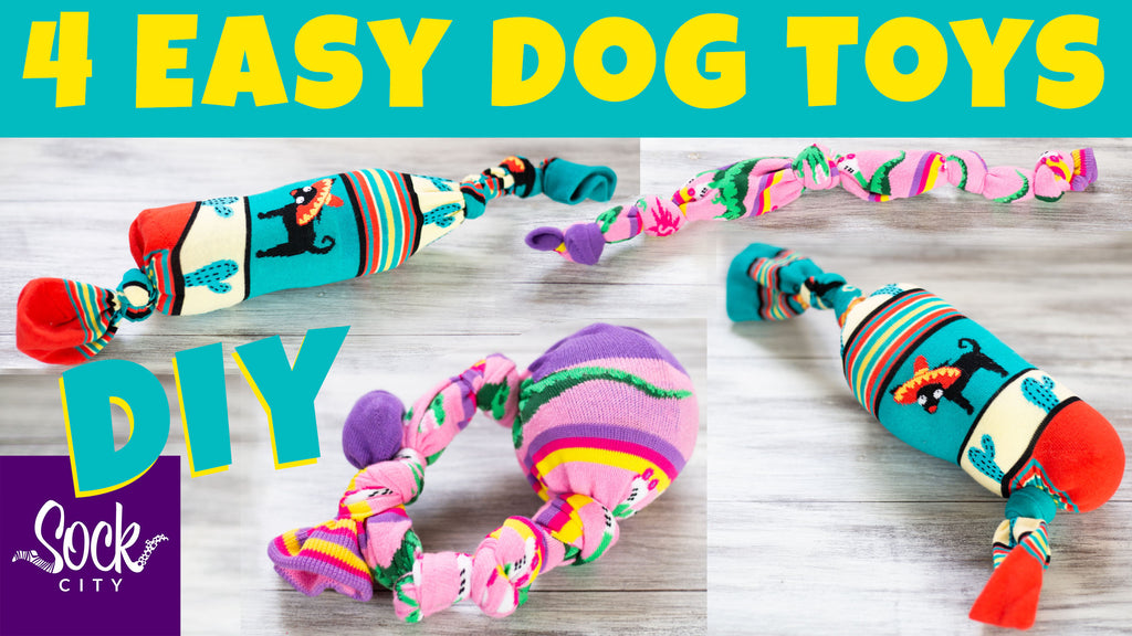4 Easy DIY Dog Toys | Recycle Old Socks