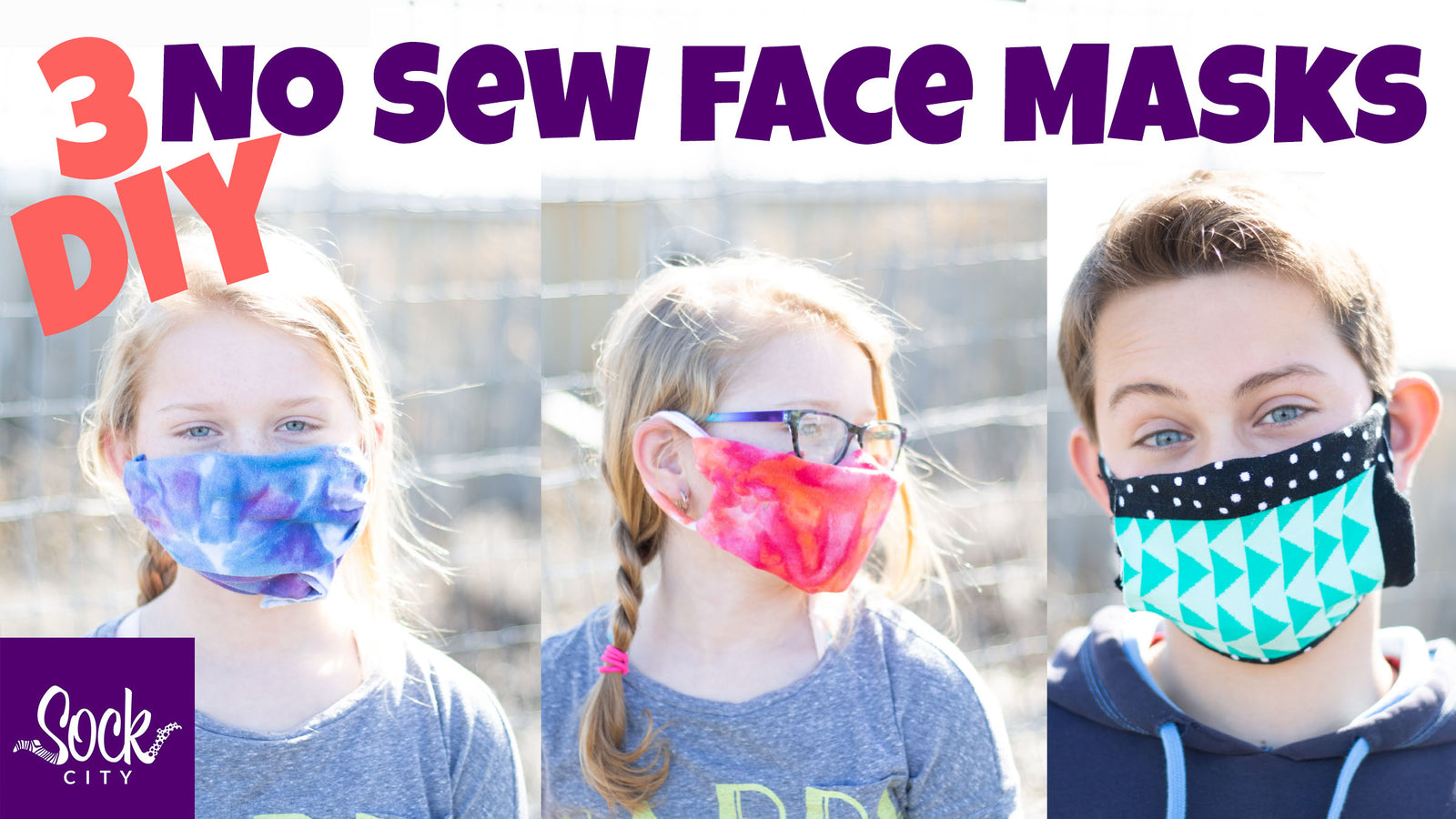 Fast & Easy DIY Face Mask from a Sock | No-Sew | 3 Different Styles | Fun Sock Creations