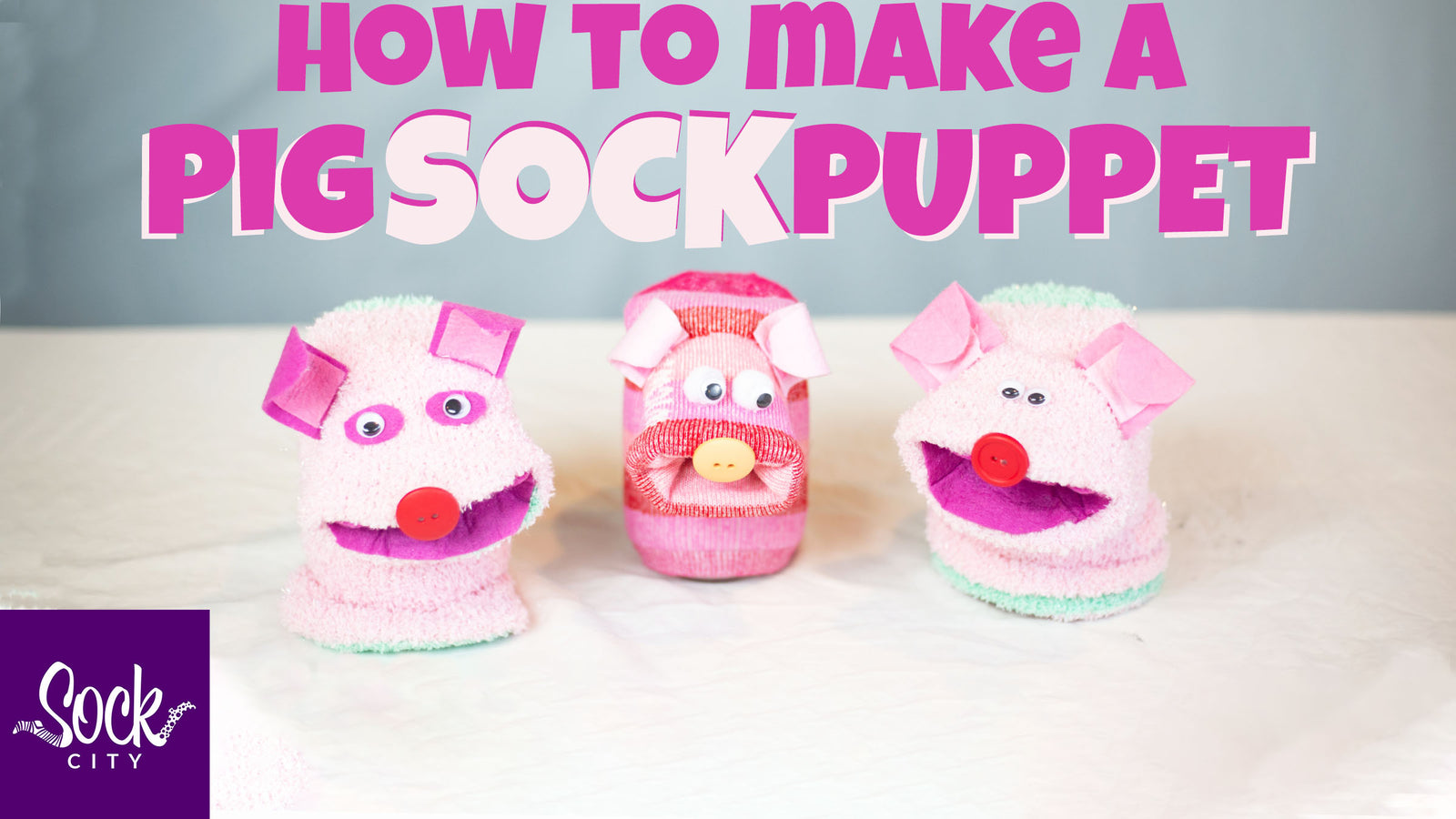 Make a Pig Sock Puppet | Three Little Pigs and Big Bad Wolf Puppet Show Series