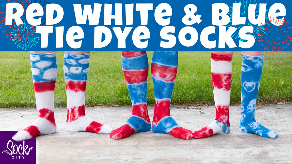 Red, White & Blue Tie Dye Socks | DIY Tutorial