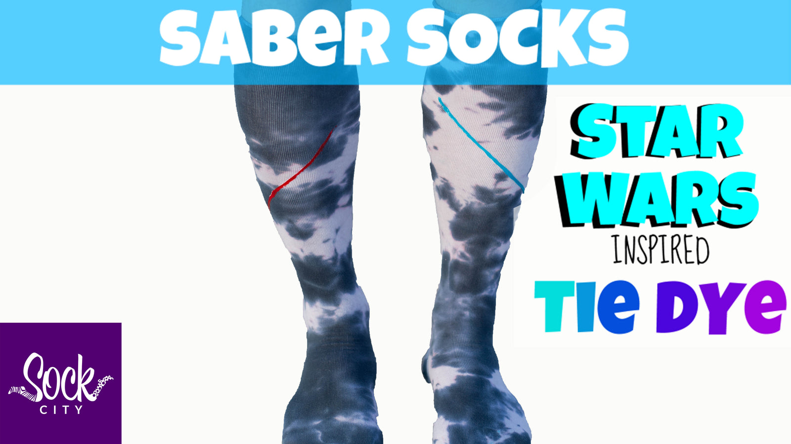 Lightsaber Socks | Star Wars Inspired Tie Dye Socks | Episode 3/7