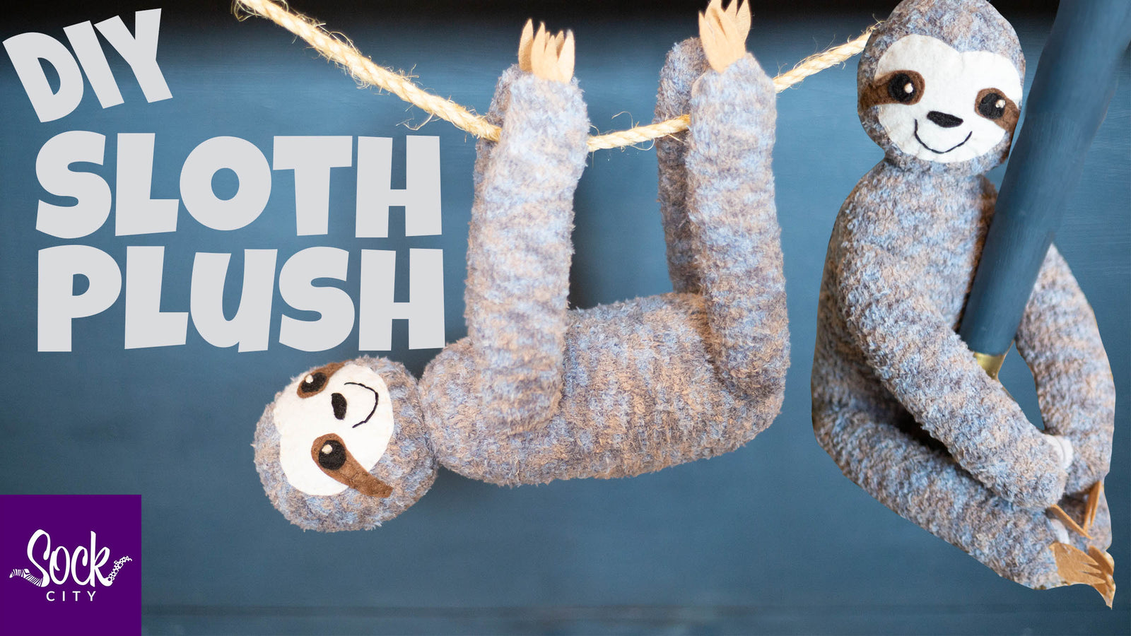 Easy DIY Sloth Plushie Made from ONE Pair of Socks