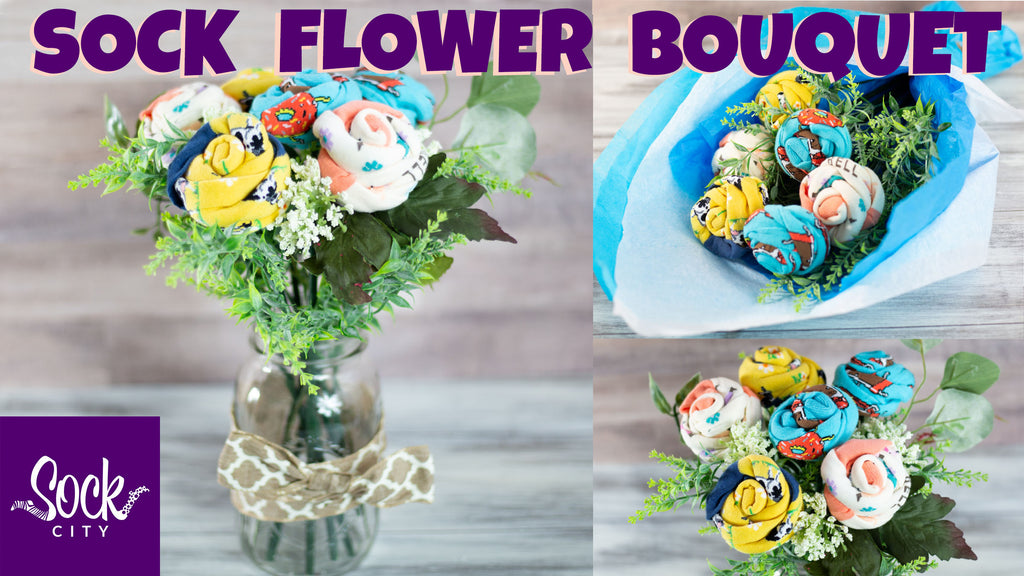 How to Make Sock Flowers and a Bouquet | DIY Gift | Fast & Easy