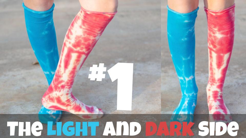 The Light and Dark Side | Star Wars Inspired Tie Dye Socks | Episode 1/7