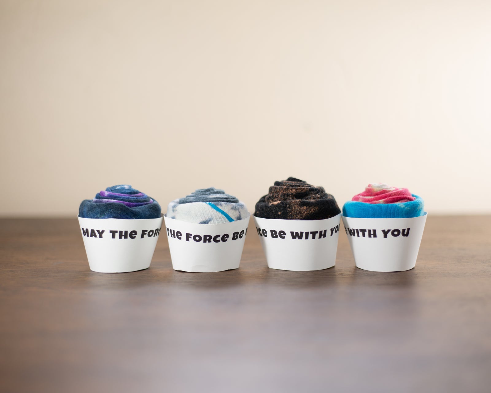 Star Wars Sock Cupcakes