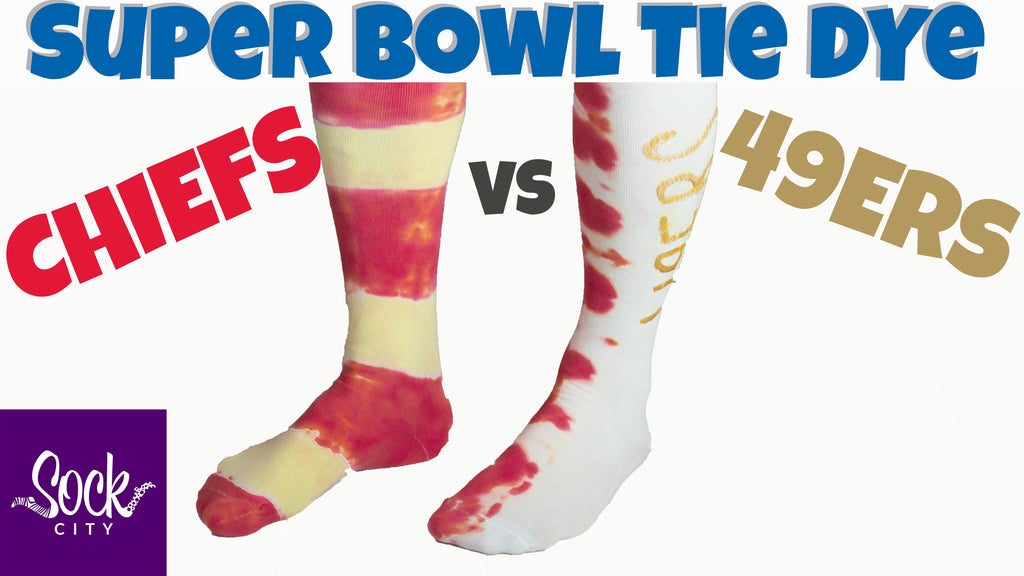 Super Bowl Tie Dye Socks | Chiefs vs 49ers | Fun Sock Creations