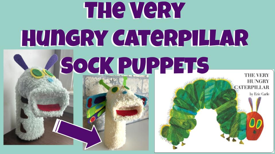 🧦🐛DIY Sock Puppet Tutorial | The Very Hungry Caterpillar & Butterfly! 🦋