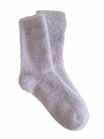 Women's Lavendar Fuzzy Socks