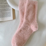 Women's Pink Fuzzy Socks