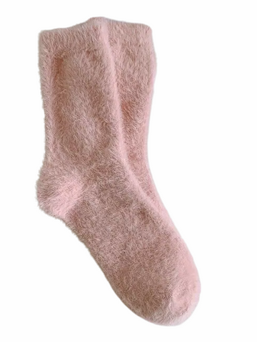 Women's Pink Fuzzy Socks