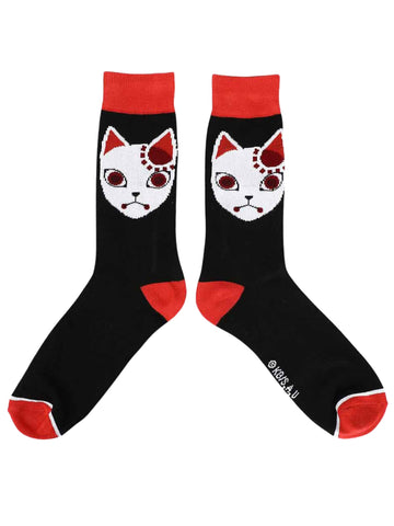 Men's Demon Slayer Fox Mask Sock