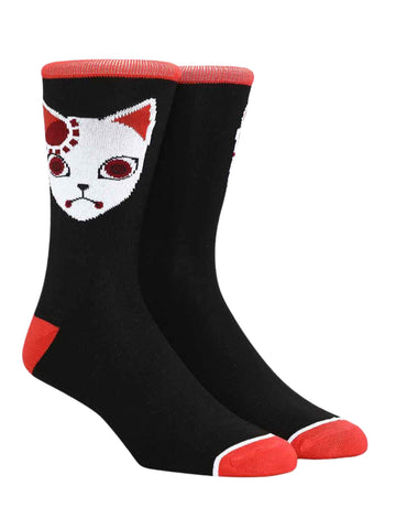 Men's Demon Slayer Fox Mask Sock