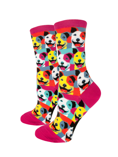 Women's Pop Art Pitbull Socks