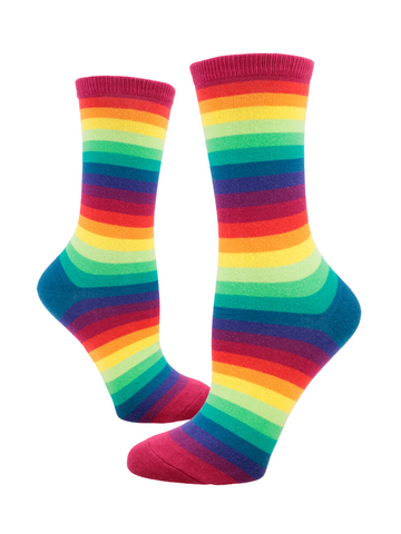 Women's Rainbow Gradient Stripe Socks