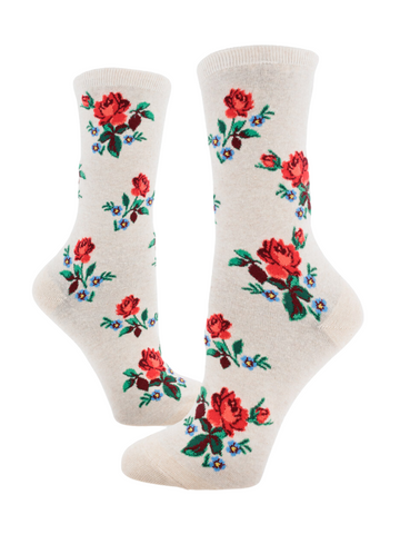 Women's Red Rose Socks