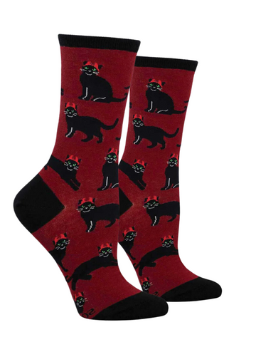 Women's Devilish Cats Socks