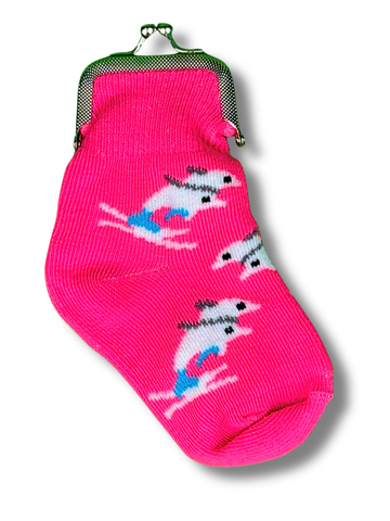 Dancing Dolphin Sock Coin Purse