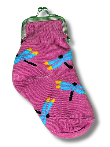 Dazzling Dragonfly Sock Coin Purse