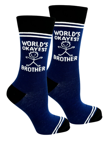 Men's Worlds Okayest Brother Socks