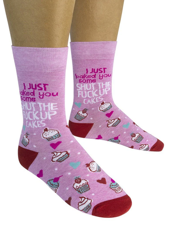 Women's Shut The Fuck Up Cakes Socks