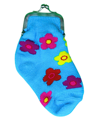 Flower Power Sock Coin Purse