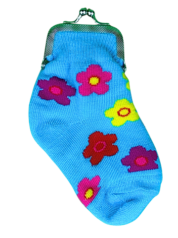 Flower Power Sock Coin Purse