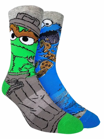 Men's - Oscar and Cookie Monster Socks